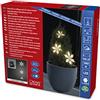 Konstsmide 6132 - 103 LED luce tenda, fiocchi di neve in acrilico 3/per esterno (IP44)/Timer/15 diodi bianco caldo/a batteria: 4 X AA 1.5 V (non incluse)/cavo trasparente
