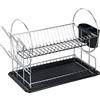 Wenko Scolapiatti Premium Duo , Metallo cromato, 52 x 36 x 24 cm, Argento lucido