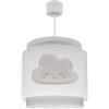 Dalber Lampada a sospensione per bambini Dalber Baby Dreams, nuvole grigie, modello 76012ME, attacco E27, ideale per la cameretta dei bambini.