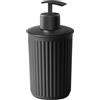 TATAY Dispenser Sapone Bagno Nero | Plastica Riciclata | Dispenser Sapone Liquido Moderno | Facile da Ricaricare | Dosatore Sapone Antigoccia | Fabbricato in Spagna - Collezione Baobab