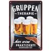 Nostalgic-Art Retro Blechschild Terapia di Gruppo, Idea Regalo per Gli Appassionati di Birra, in Metallo, Design Vintage con Scritta, 20 x 30 cm