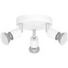 Eglo Lampada da soffitto Stecci-E, 3 luci, faretti per camera e corridoio, plafoniera in acciaio e plastica bianca, attacco GU10