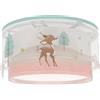 Dalber Plafoniera per bambini Dalber Loving Deer, cervo, rosa, 61276M, plafoniere per bambini, E27-2 x 15W
