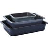 Electrolux E9OOECTS Set 3 Teglie Rettangolari Easy2Clean, Rivestimento Ceramico Antiaderente Senza PTFE/PFAS, Facile Pulizia anche in Lavastoviglie, Set Forno Multifunzione per Dolci Lasagne Arrosti