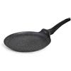 LACOR - 26844 - Crepiera in alluminio forgiato, antiaderente, adatta per tutti i tipi di piani cottura, compresi induzione, Full Induction, Ø24 cm, ecologico e senza PFOA, colore: nero
