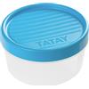TATAY Contenitori Ermetici per Alimenti 0,5L Twist | Coperchio a Vite | Contenitori Plastica per Alimenti | Microonde, Lavastoviglie, Frigo, Freezer | Plastica senza BPA | 12x12x6,6 cm, Blu
