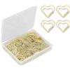 AMANDELIZABE 110 graffette a forma di cuore, grande oro, graffette a forma di cuore, per matrimoni, cartoline, scuola, ufficio