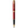 Parker Sonnet penna roller | laccatura di colore rosso con finiture in oro | pennino sottile | Confezione regalo