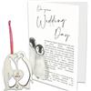 the lazy panda card company Biglietto di auguri per matrimonio con pinguino in legno, formato A5