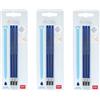 Legami - Set di 3 confezioni di ricariche per penna cancellabile, ogni confezione contiene 3 refill con inchiostro blu -rosso - verde