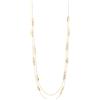 FULU AUTUMN Collana Donna Argento/Oro Lunga Girocollo Catena Doppia con Perle e Grandi Gioielli di Fantasia, Regalo per Mamma, Zinco, Senza Gemme
