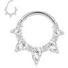 AROWRO Septum Daith Piercing Tragus Rook Helix cartilagine orecchino in acciaio chirurgico 316L, piercing da naso a cubo con zirconi per donne e uomini, 16 G
