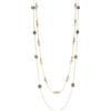 FULU AUTUMN Collana Donna Argento/Oro Lunga Girocollo Catena Doppia con Perle e Grandi Gioielli Fantasia, Regalo per Mamma, Cristallo, Senza Gemme