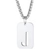Richsteel Collana con Ciondolo a Forma di Lettera A-Z 26 Personalizzabile con Lettera dell'Alfabeto con Catena di Grano Resziabile Placcato Oro/Nero e Acciaio Inossidabile Gioielli Unisex