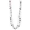 FULU AUTUMN Collane a strati lunghe e vistose per donne, in argento con cristalli e conchiglie, catena a ciondolo, gioielli in stile boho, regalo di compleanno, Vetro Cristallo Plastica, Non pietra