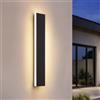 Ledvion - Applique da esterno LED lunga Villa, 60 cm, Ip65, 14W, Noir, Bianco caldo, 2700K, Alluminio e acrilico, per interno ed esterno, applique da esterno, lampada da parete esterna