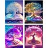 KiKiHong Diamond Painting Kit Completo 4 Pezzi,Albero Della Vita Diamanti Painting Kit 5D Adulti,Pittura Diamante per Decorazioni Casa 40x30cm