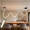STARRYOL Lampada a sospensione LED regolabile da 300 cm con tubo in silicone e telecomando - 3 temperature di colore (3000K-6000K), 68 W, design flessibile per camera da letto, soggiorno e spazi commerciali