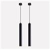 Vecys 2 Pezzi Moderne Nere Lampada a Sospensione Cilindro con LED 3W COB Patch Luce Lampada a Tubo Lungo a Sospensione φ4*30.5CM Per Cucina Soggiorno Negozio Bar Controsoffitto