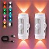 URAQT Applique da Parete Interno Magnetica, 2 pezzi Lampada da Parete con Sensore di Movimento, 9 colore,3 modalità, Applique LED Ricaricabili, Interno RGB Notturna per Camera Letto, Corridoi, Cucine