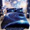 Homemissing Copriletto 3D galassia universo, spazio, cielo stellato, nebulosa, set copripiumino per bambini e adulti, 2 pezzi, per letto singolo