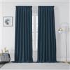 Joydeco Tende Oscuranti per Interni con Fettuccia 2 Pezzi L 132 x A 245 CM, Tende Termica Isolante Freddo e Caldo per Finestra Binario Camera da Letto e Soggiorno, Blu Scuro