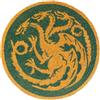 Grupo Erik Zerbino Game of Thrones - Zerbino Ingresso Esterno Cocco Divertente, Rotondo 50 cm con Base in PVC Antiscivolo | Tappeto Ingresso Esterno: House of the Dragon