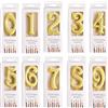 Calkkrer 10 candele con numeri dorati, per torte, decorazioni per torte, numeri da 0 a 9, per matrimoni, anniversari, feste di compleanno