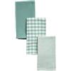 DAMDAM GO Panno da cucina, assorbente e resistente, design elegante per cucina, set di strofinacci morbidi, 50 x 50 cm, confezione da 3 pezzi (Turchese)