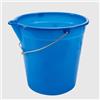 La Briantina Secchio in Plastica con Becco Versatore, Manico in Ferro Zincato, Blu, Capacità 15 Litri