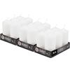 hofer gegr.1418 Hofer Candele Bianche a Colonna - 60 x 120 mm - Set di 18 Candele Decorative Cilindriche - Colore Bianco - Lunga Durata di 39 Ore - Cera Antigoccia - Non Profumate - Qualità RAL