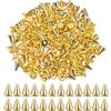 smatime 100 Pzi Borchie in Metallo Punk a Cono Borchie per Rivetti Cono Rivetti in Pelle Punte a Cono di Proiettile Cono Spikes Rivetto Borchie Decorative da Borsa Cintura Scarpe Antichi, 7x10 mm, Oro