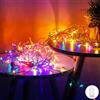 myCozyLite Catena luminosa colorata con 150 luci a LED colorate per esterni e interni, catena luminosa multicolore, allungabile, per cameretta dei bambini, balcone, terrazza, matrimonio, albero di Natale, 15 m