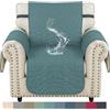 Ystyle Copripoltrona 1 Posto Con Braccioli, Copridivano Impermeabile Natalizio Antiscivolo, Universale Copri Divano Antigraffio Per Gatto, Antimacchia Copri Poltrona Trapuntato, Blu Chiaro