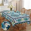iEvery Tovaglia Lavabile Boho Mandala per Esterni, Resistente alle Intemperie, Table Cloth Impermeabile in Poliestere, Rettangolare per Tavolo da Giardino, Cucina, Giardino, Festa all'aperto, 150x260