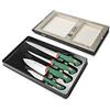 Sanelli Premana Professional Confezione Coltelli Sushi da cucina, Acciaio Inossidabile, Verde / Rosso, 40 x 24 x 3 cm, 4 Unità