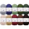 LIHAO Set di Gomitoli di Lana per Uncinetto, 10×50g Lana Gomitoli Acrilica Multicolore per Lavori a Maglia