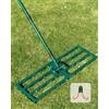 JanTeelGO Rastrello Livellatore per Prato 76x25cm: JanTeelGO Rastrello Erba Sintetica con Gancio a Parete - Rastrello Livellatore per Terra Professionale per Giardino,Campo da Golf,Fattorie