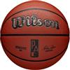 Wilson Pallone da Basket NBA Authentic City, City of Paris, Con Tecnologia Ever Bounce, Strato di Controllo Del Gonfiaggio e Superficie Pure Feel, Per Una Presa Migliore, Colore: Marrone, Taglia: 7