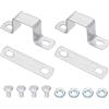 sourcing map Morsetto quadrato per tubi, 1.2in x1.2in / 30 x 30 mm | 2 pezzi in acciaio al carbonio, staffa connettore a forma di U, fibbia per tubo resistente per l'installazione del tubo