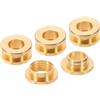 PATIKIL 4pz Occhielli Solidi in Ottone da 8mm (1/3), Occhielli Piatti Autobloccanti con Rondella per Scarpe Abbigliamento Borse Artigianato in Pelle, Oro Chiaro