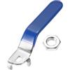 PATIKIL Maniglia a Leva Valvola a Sfera, 1pz Maniglia Valvola Metallo Lunghezza Totale 120mm con Dimensioni Foro 10x6x3mm per Rubinetto, Riparazione e Sostituzione Tubo Flessibile Tubo Blu