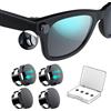 Ankndo 4 confezioni di coperture LED anti-luce per occhiali Ray-Ban Meta Wayfarer/Skyler/Headliner Gen2/Oakley Meta HSTN Accessori per occhiali intelligenti Regolabile Copertura LED per occhiali Meta facile