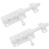 MOROBOR Chiavistello a cilindro da 10,2 cm, con foro per lucchetto, 2 pezzi, in acciaio inossidabile 304 ispessito, serratura scorrevole per porte, finestre, armadi, cancelli da cortile, colore bianco