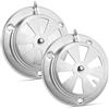 Vauki 2 pezzi bocchette di ventilazione in acciaio inox - 95 mm griglia di ventilazione rotonda richiudibile, aeratore rotondo regolatore di ventilazione, piastra di ventilazione per griglia, fornello a gas