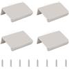 MOROBOR Set di 4 maniglie nascoste in lega di alluminio grigio cachemire - Maniglie per cassetti invisibili ad angolo retto per porta dell'armadio da cucina - 50 mm