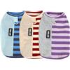 Izefia 3 Pezzi Cane Camicie Vestiti Traspirante Arcobaleno Striscia Waffle Fresco Estate Cotone Canottiera Gilet T Shirt per Piccolo Cane Cucciolo Gatto