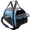 ZvoanSem, Borsa per animali domestici, trasportino per gatti e cuccioli di piccola taglia, approvato dalle compagnie aeree (M, colore blu)