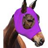 dellyy Maschera Antimosche Cavallo, Maschera Mosche Cavallo, Elastico Maschera Cavallo Antimosche, Maschera Mosche Cavallo Protezione UV, Cuffietta Cavallo (Viola)