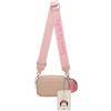 Fritzi aus Preussen Fritzi x Frida Kahlo Easy Go Canvas Crossbody Bag borsa a tracolla donna canvas compatta borsa piccola con cerniera uso quotidiano 12 x 19,5 x 7,5 cm - Viola, Giallo, Arancione, Verde, Rosa, Blu